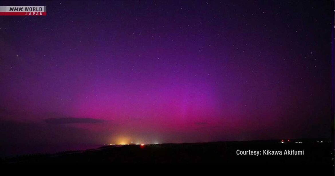 People in Japan treated to rare appearance of Northern Lights