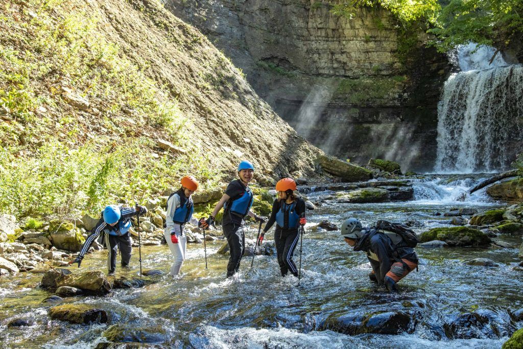 Alpine trail walking