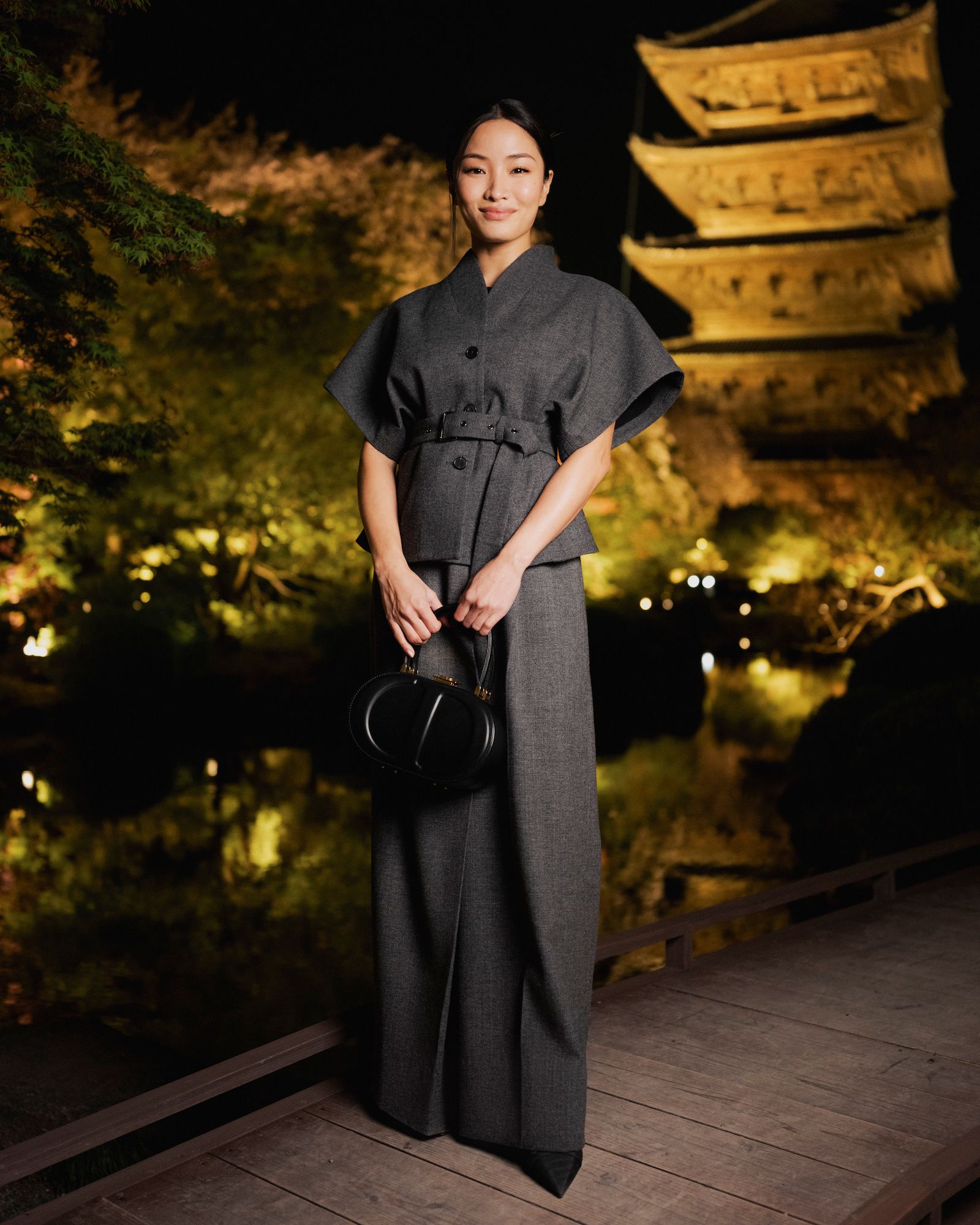Anna Sawai at the Dior Fall/Winter 2025 fashion show in Kyoto, Japan