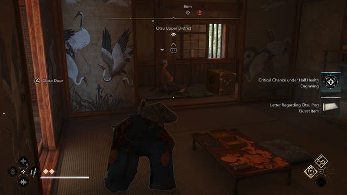 Naoe sneaking into Kanta's house to steal a letter in Assassin's Creed Shadows.