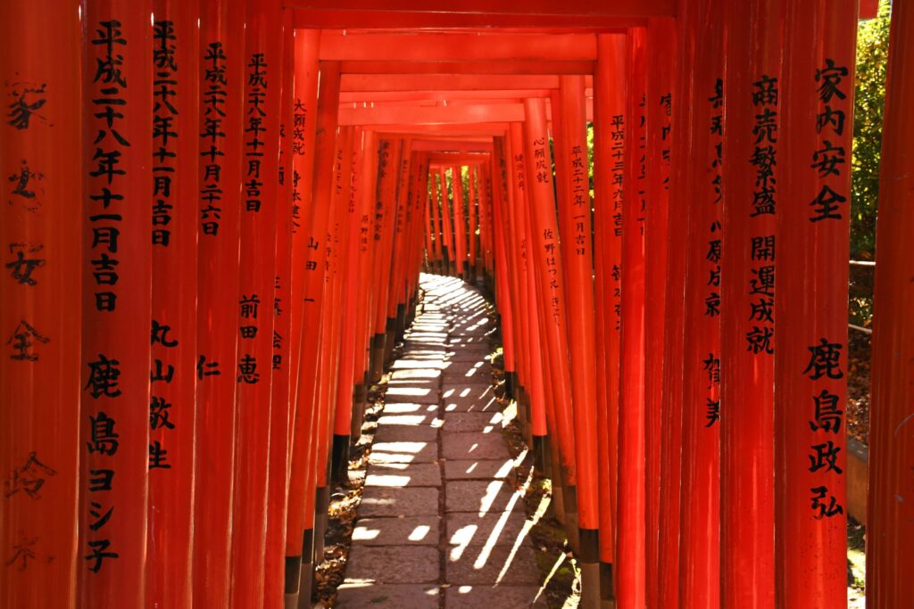 Nezu shrine tori gates