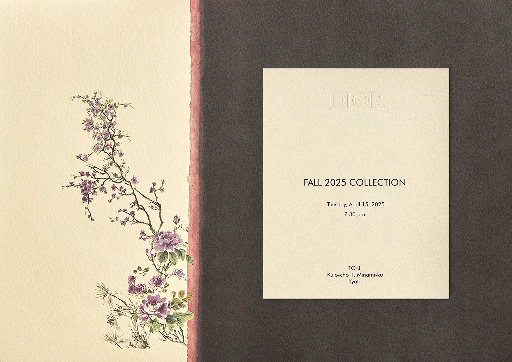 Dior will stage its Fall/Winter 2025 show in Kyoto, Japan on 15 April—watch the livestream below