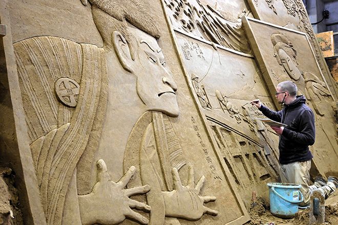 Sand sculptures tracing Japanese history to be on show in Tottori Photo/Illutration