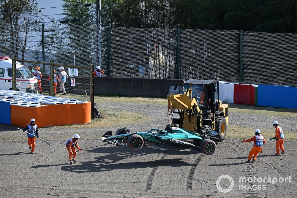 Fernando Alonso, Aston Martin Racing crash