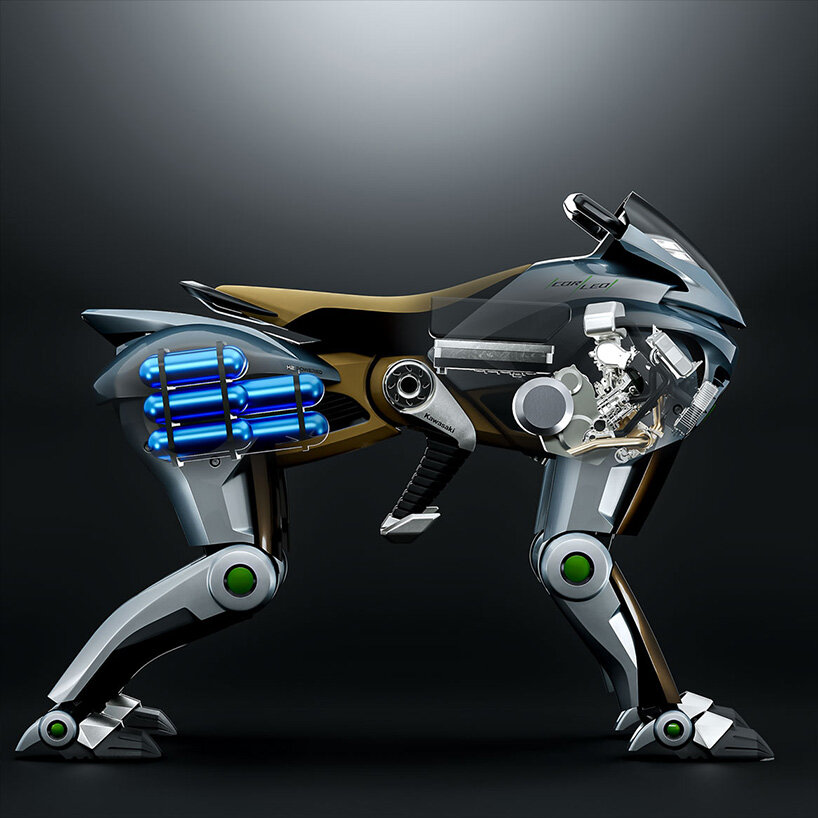 kawasaki unveils CORLEO, a four-legged robot with hooves that walks, rides, and climbs