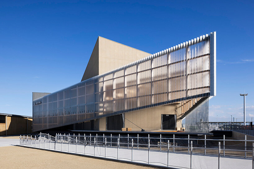 mitsubishi pavilion at expo 2025 osaka hovers like a 'mother ship' above the ground