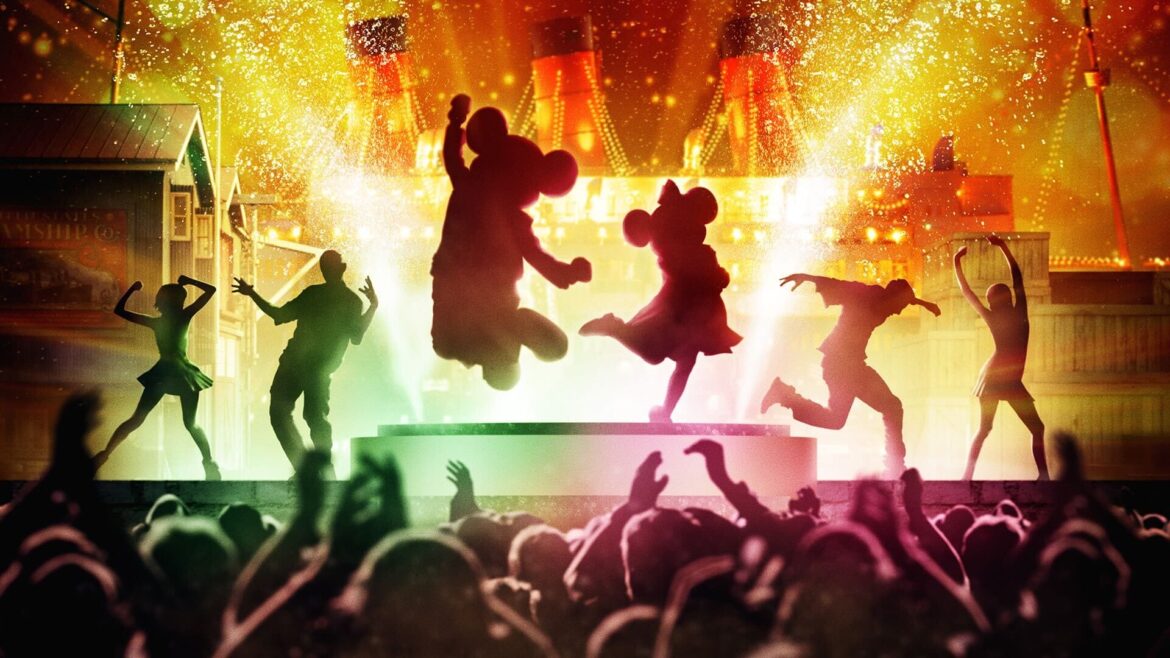 New Water EDM Show Replacing ‘Jamboree Mickey’ For Summer 2025 at Tokyo DisneySea Silhouettes of dancers and Mickey and Minnie Mouse dazzle at Tokyo DisneySea