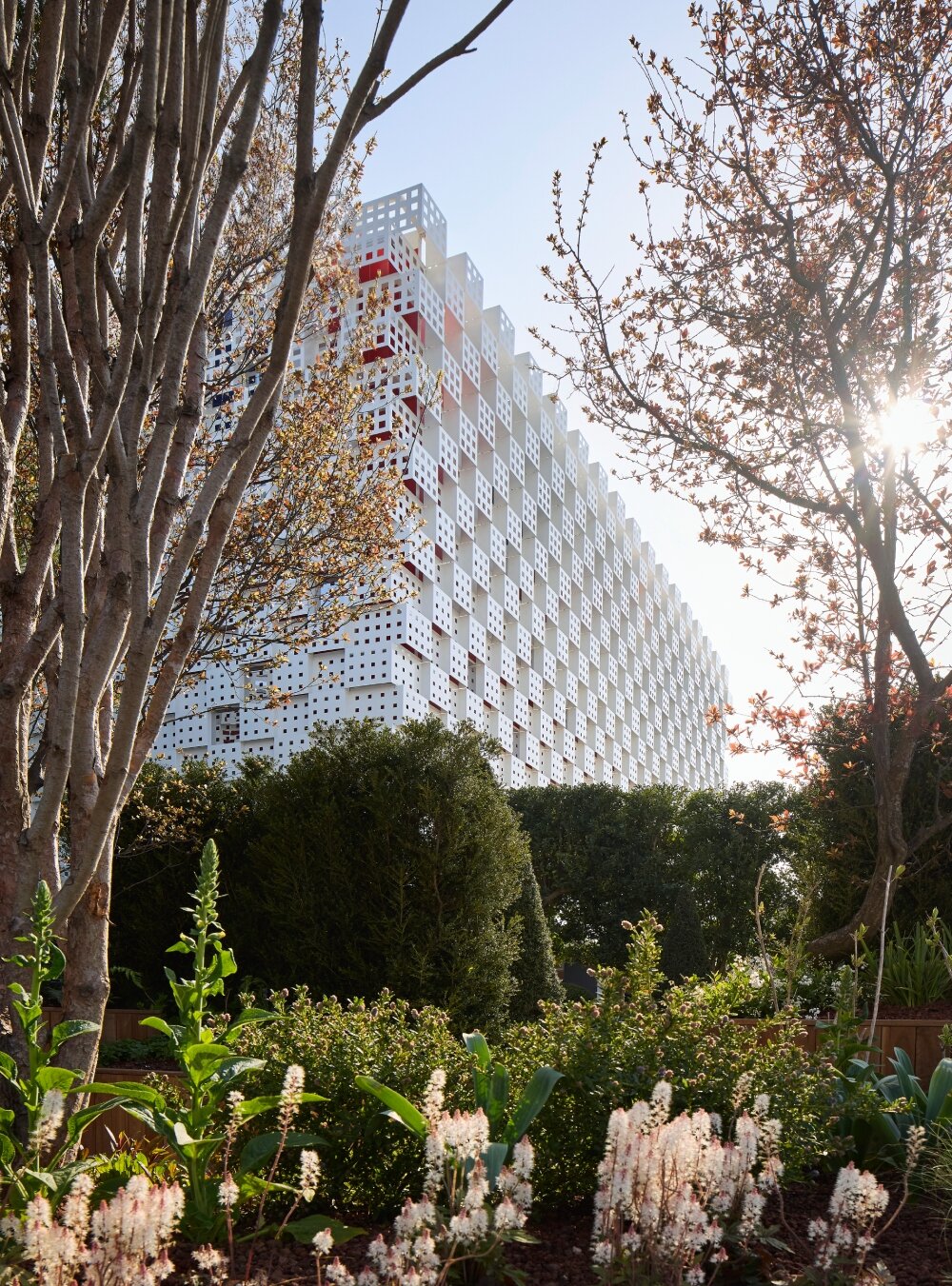 UK pavilion's punched aluminum skin by WOO recalls industrial heritage at expo 2025 osaka