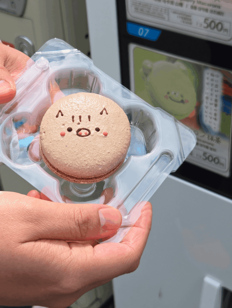 A giant macaroon from a vending machine at the Osaka World Fair Park for less than $5 USD