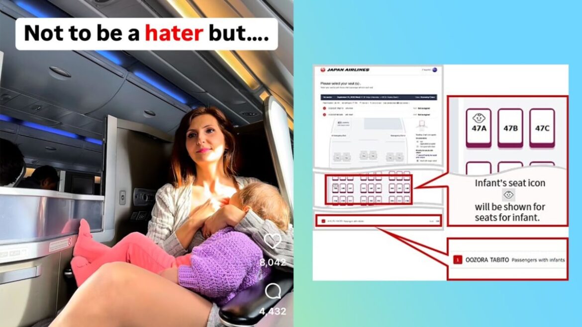 Japan Airlines’ Plane Seat Maps Show Where Babies Are On Flights; Travel Influencer Says “It’s Not Okay” & The Internet Reacted In A Way She Didn’t Expect