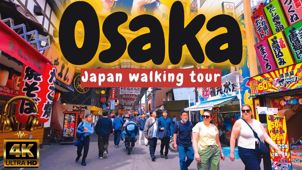 Osaka Japan Walking Tour 4K - Daytime City Ambience with Real Street Sounds 🇯🇵
