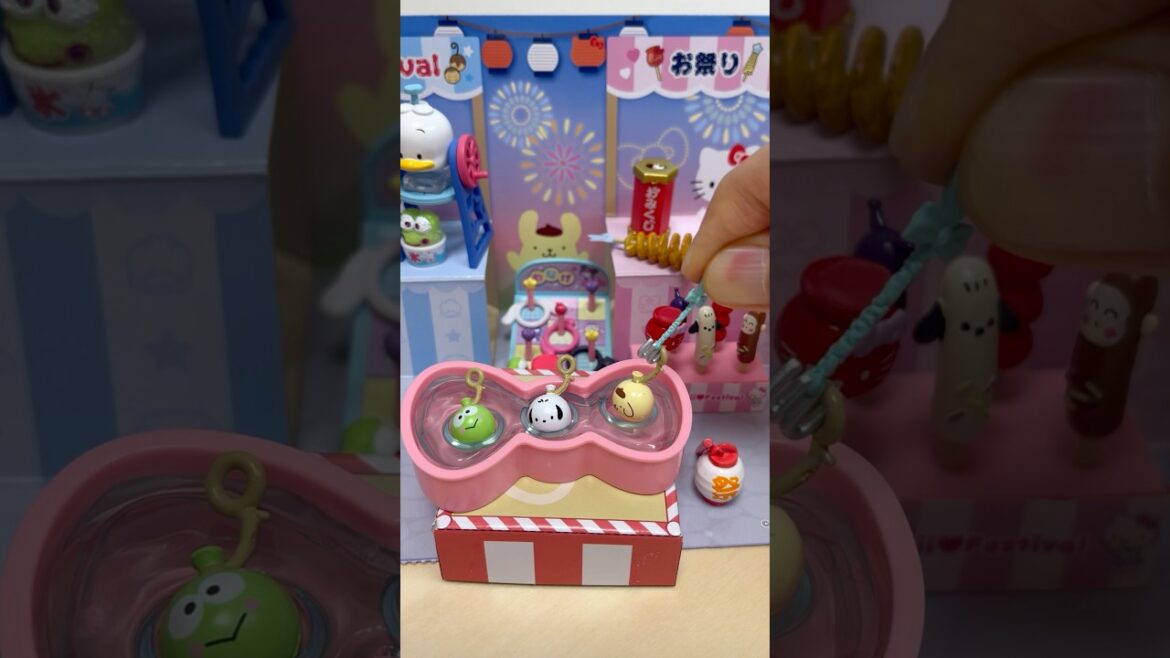 Hello Kitty and Sanrio Characters Kawaii Festival Re-ment Water Balloon Fishing #shorts