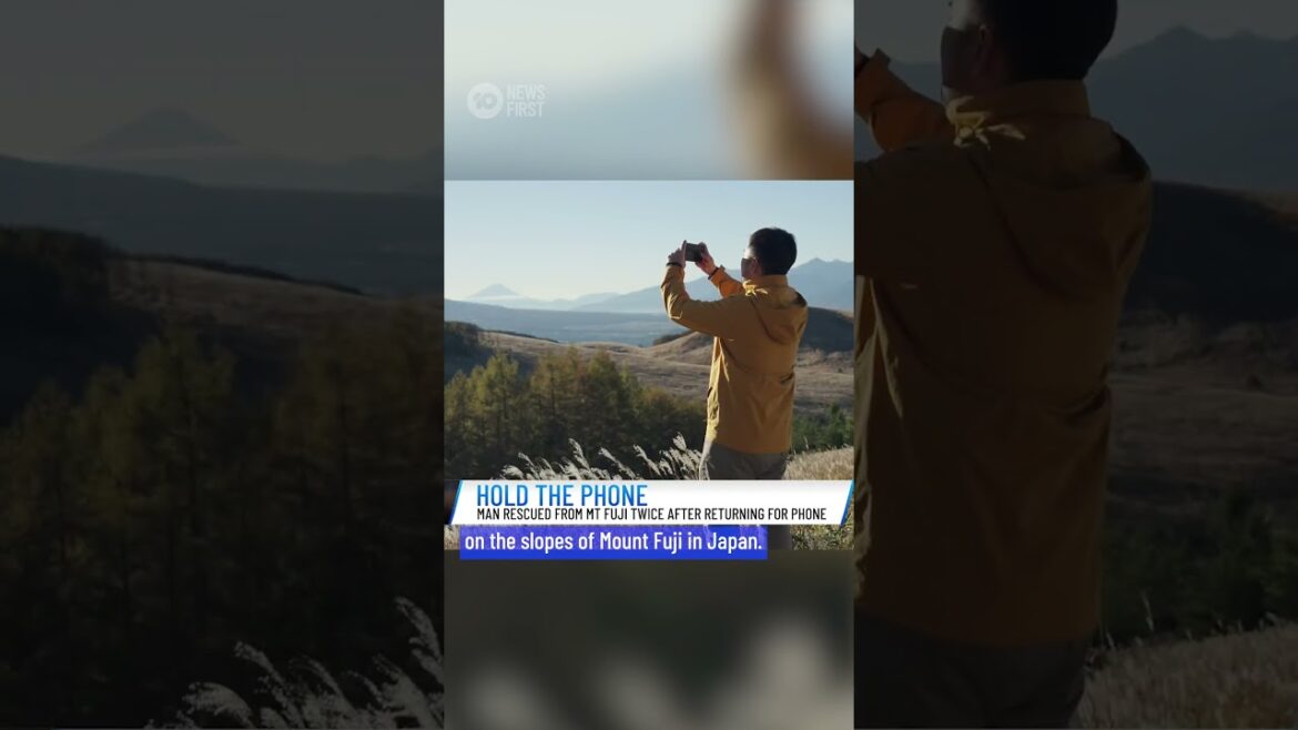 Man Rescued Twice From Mt Fuji After Returning For Lost Phone | 10 News First Man Rescued Twice From Mt Fuji After Returning For Lost Phone | 10 News First