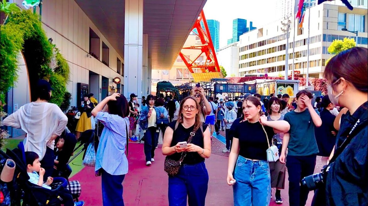 Tokyo Tower Walk. Tokyo Tower to Roppongi. Japan. April 2025