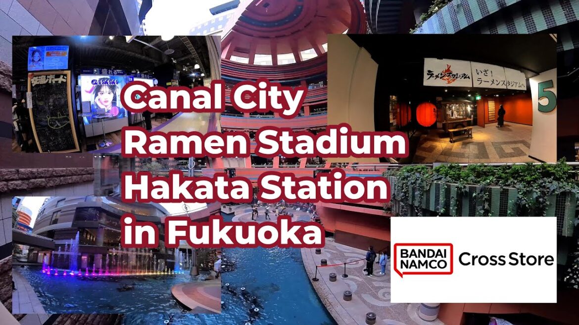 Canal City Fukuoka Tour: Ramen Stadium 🍜, Bandai Namco 🎮 & Hakata Station 🚆Walk (March 2025)