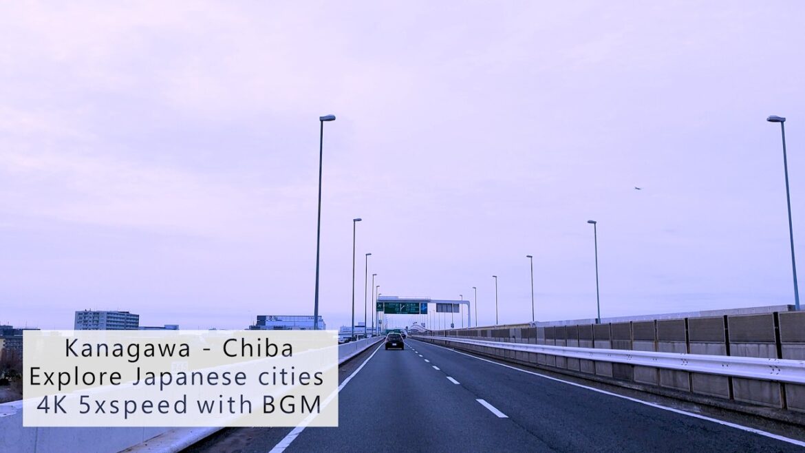 [4K 5xSpeed with BGM]  Explore Japanese cities, Kanagawa - Tokyo - Chiba (Part 3)