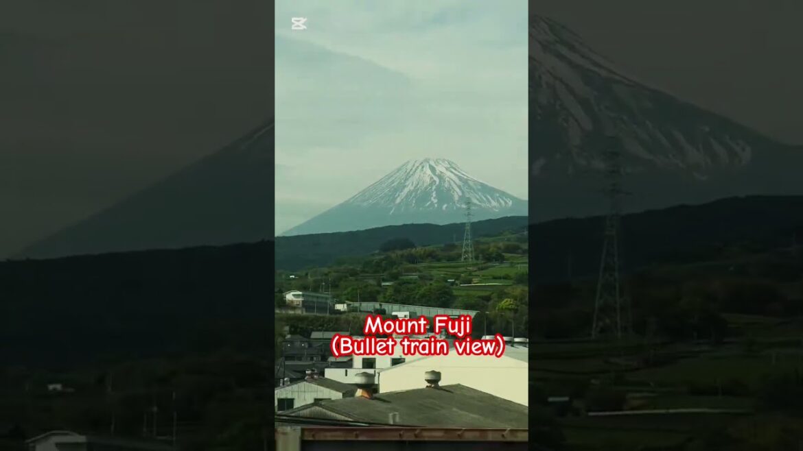 Mount Fuji (view from Bullet Train) #japan #bulletrain #fuji #mountfuji #mountains #mtfuji #youtube