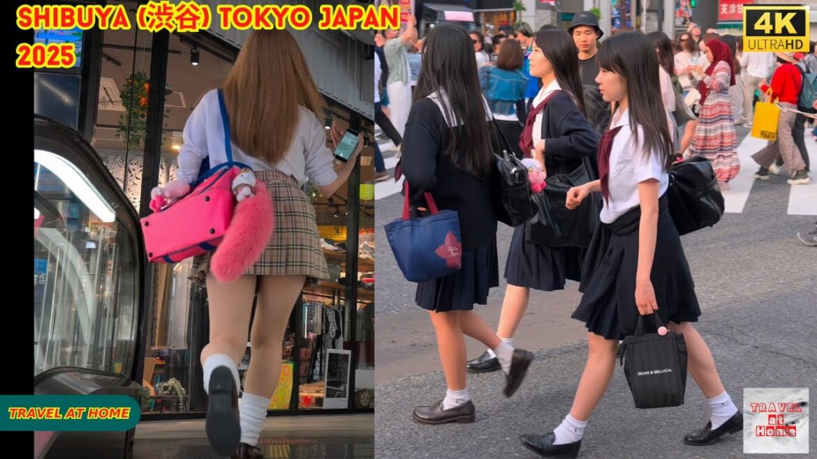 4K HDR Japan travel 2025 | Walk in Shibuya (渋谷) Tokyo Japan |  Relaxing Natural City ambience