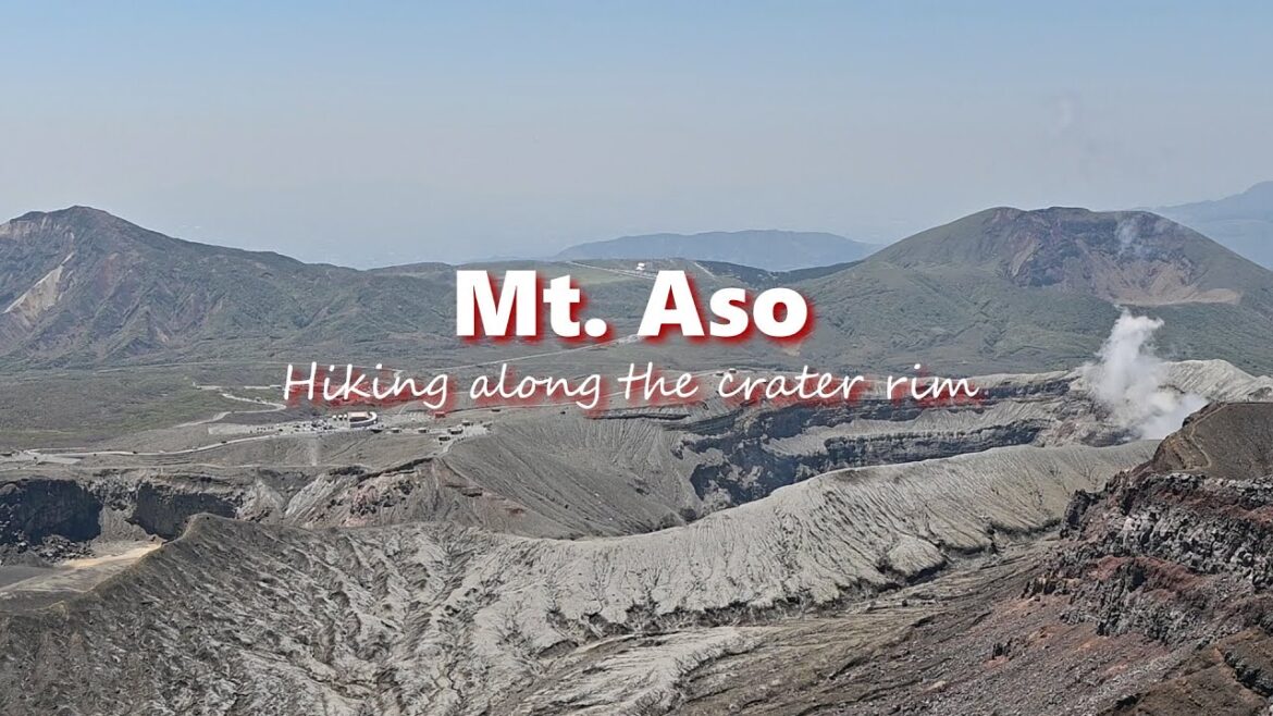 Hiking along the crater rim Hiking along the crater rim