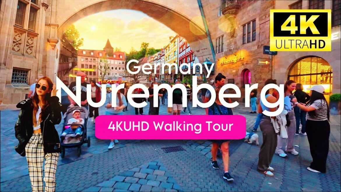 Explore Nuremberg, Germany | 4K Walking Tour with Captions & Natural City Sounds