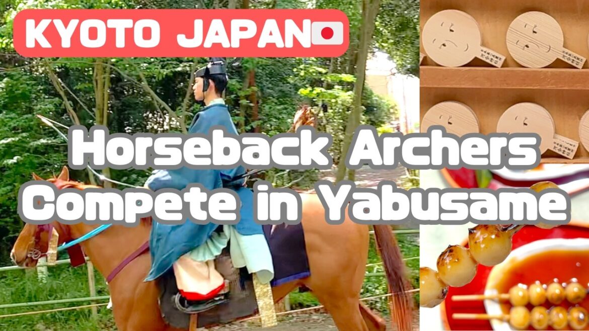 The horse archery of the Aoi Festival：Amazing samurai. Shimogamo Shrine, world cultural heritage