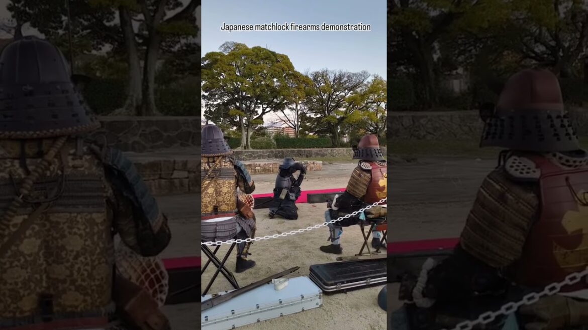 Matchlock firearms demonstration in Okayama, Japan