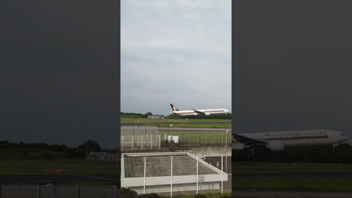 Singapore Airline is landing in Japan #traveljapan #chiba #airport