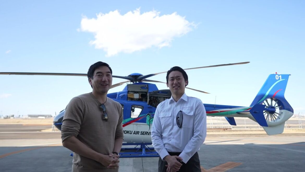 Flying over Sendai City and Matsushima Bay Flying over Sendai City and Matsushima Bay