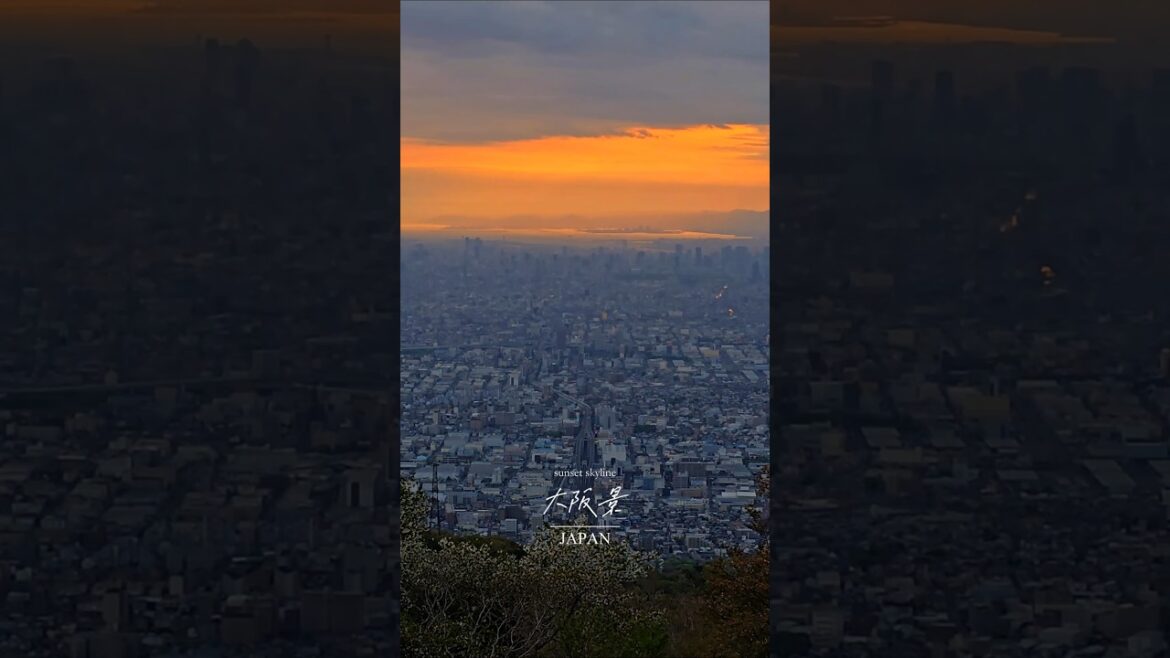 Osaka at Golden Hour - sunset skyline
