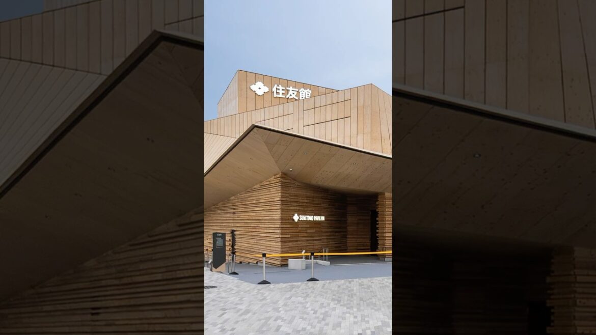 Sumitomo Pavilion , by Sumitomo Mitsui Construction [ Japanese Architecture Tour Short Vlog ] EXPO