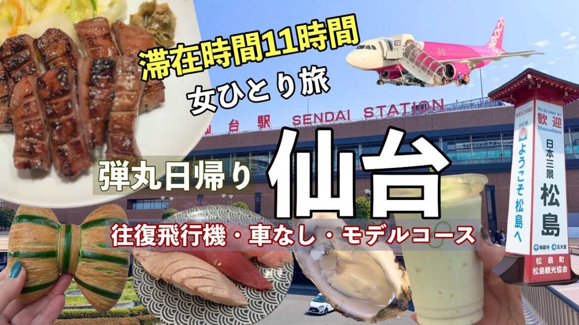 【仙台×松島】滞在11時間・往復1万円の弾丸ひとり旅|車なし・飛行機で巡るモデルコース|牛タン・ずんだ・お寿司など 【仙台×松島】滞在11時間・往復1万円の弾丸ひとり旅|車なし・飛行機で巡るモデルコース|牛タン・ずんだ・お寿司など