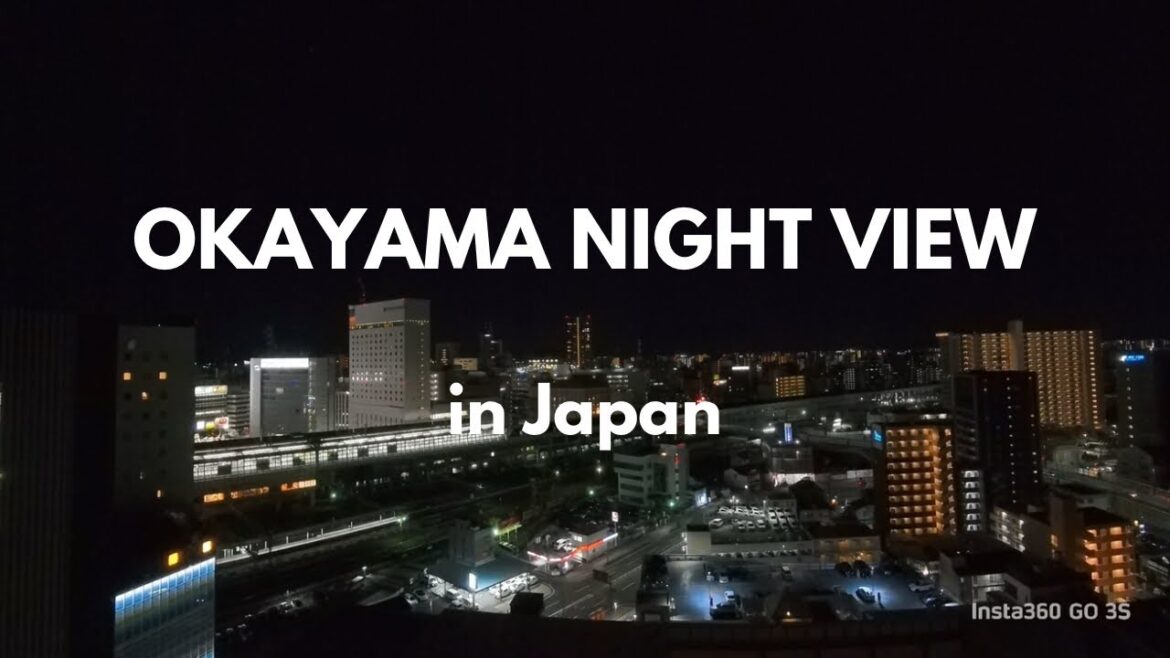 Night view from ANA Crowne Plaza Okayama Hotel,Japan