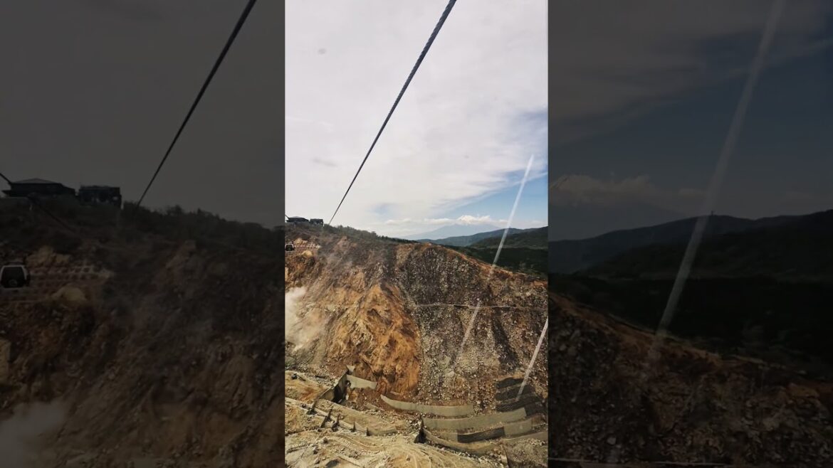 Active sulfur vents and Mount Fuji | Hakone Ropeway | Hakone | Japan
