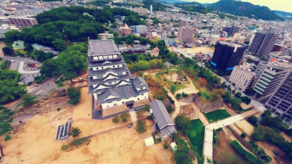 Travel to Hiroshima: Fukuyama Castle Aerial Video | JAPAN 🇯🇵