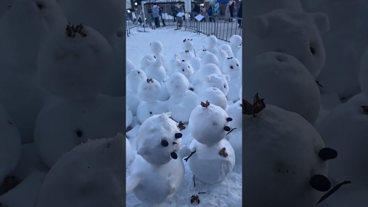 Creepy deformed little snowmen #japan #japantravel #sapporo #hokkaido #winter #travel #snowfestival
