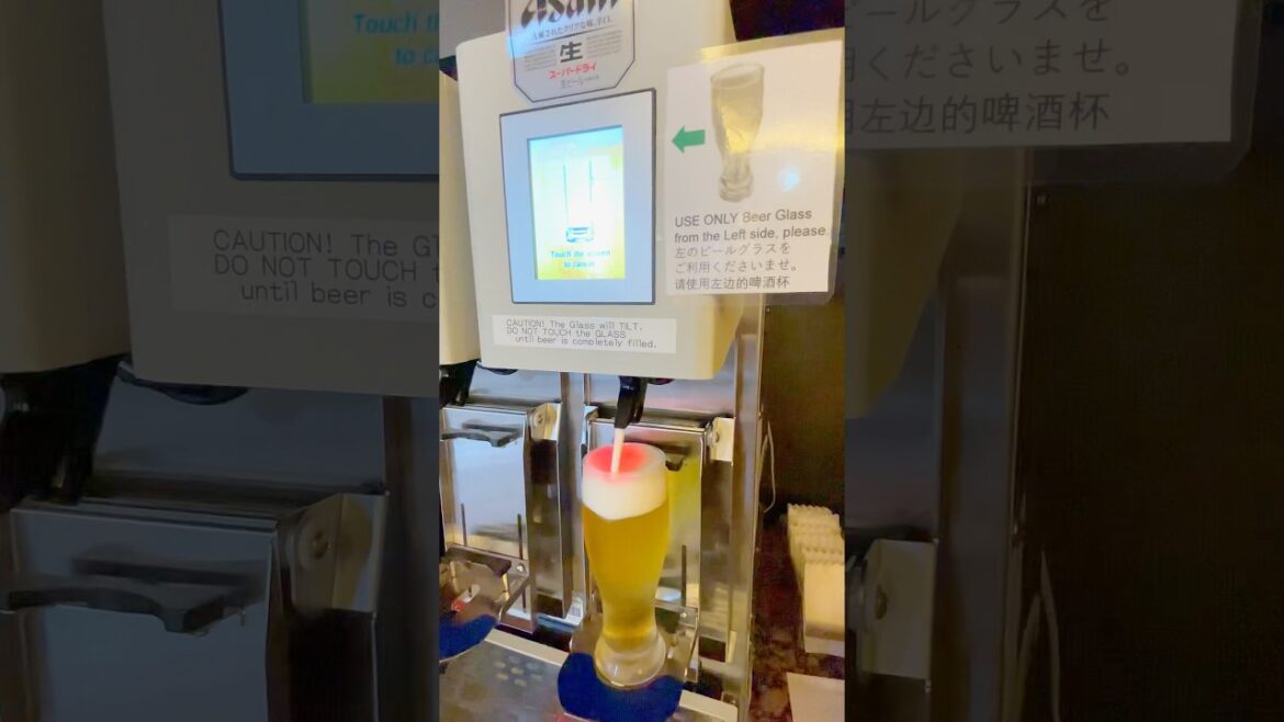 United Club NRT: Pour Your Own Asahi Beer! #shortvideo #travel #japan #eating #beer #airport United Club NRT: Pour Your Own Asahi Beer! #shortvideo #travel #japan #eating #beer #airport