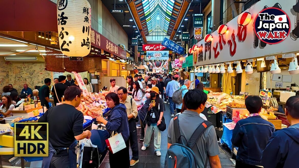 Kuromon Market: Osaka’s Ultimate Street Food | Walking Tour | 4K | HDR Kuromon Market: Osaka's Ultimate Street Food | Walking Tour | 4K | HDR