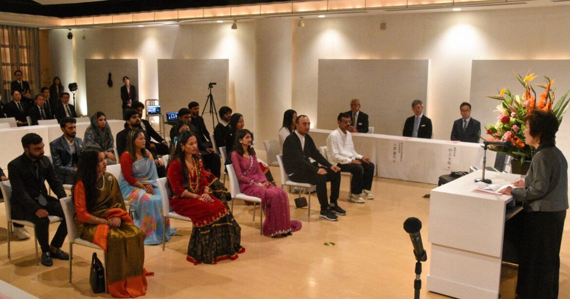 Japanese language school opens at hot spring inn in Kyushu amid labor shortage