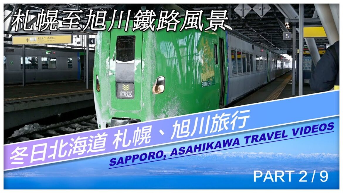 一人旅 - 北海道札幌、旭川冬日旅行 #2 Travel alone to winter Sapporo and Asahikawa part 2/9 ：札幌往旭川鐵路風景