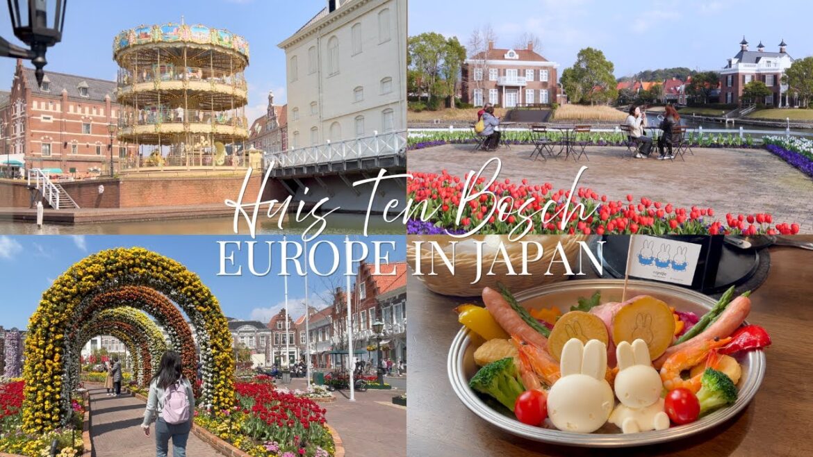 Beautiful Huis Ten Bosch - European theme park in Nagasaki, Japan