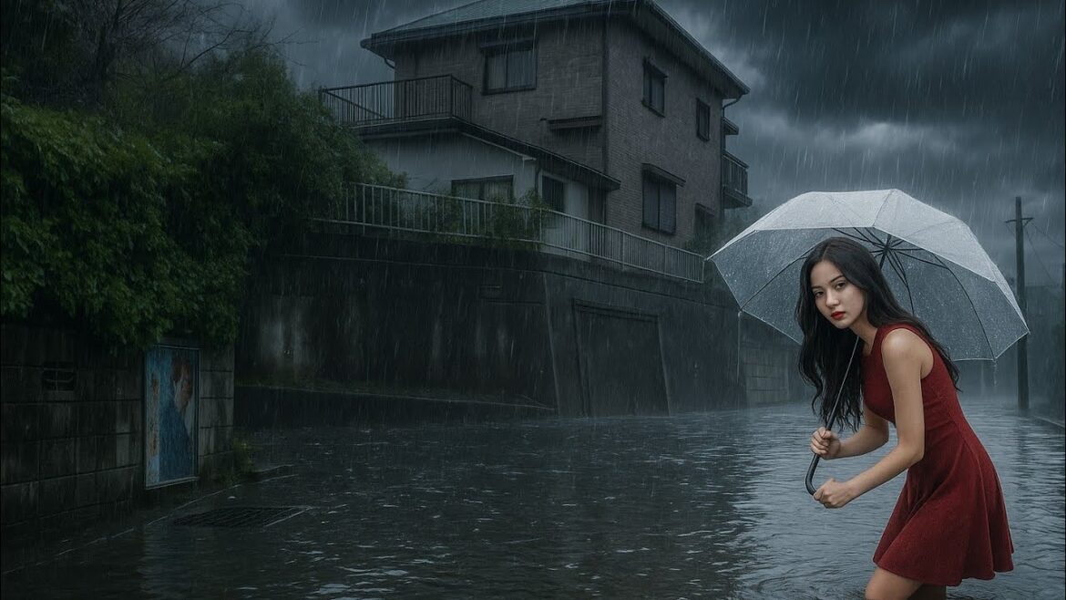 Super Heavy Rain In Kagoshima Japan | Walking In The Rain, Insomnia disappears instantly
