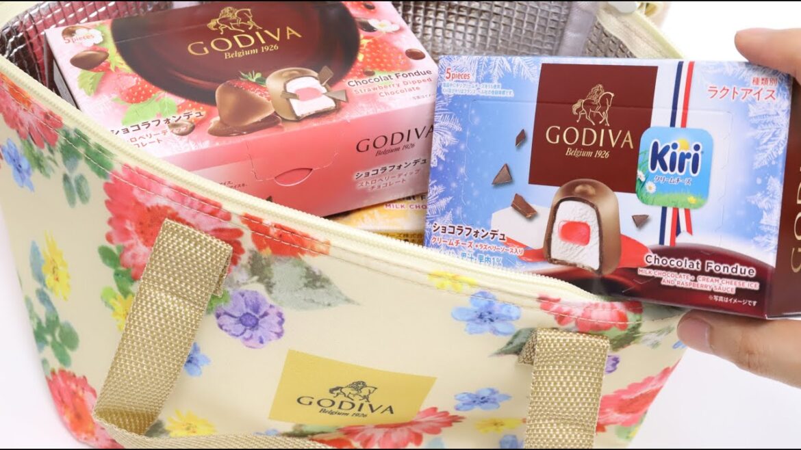 Godiva Chocolate Bite Size Ice Treats Assort Flower Bag Set