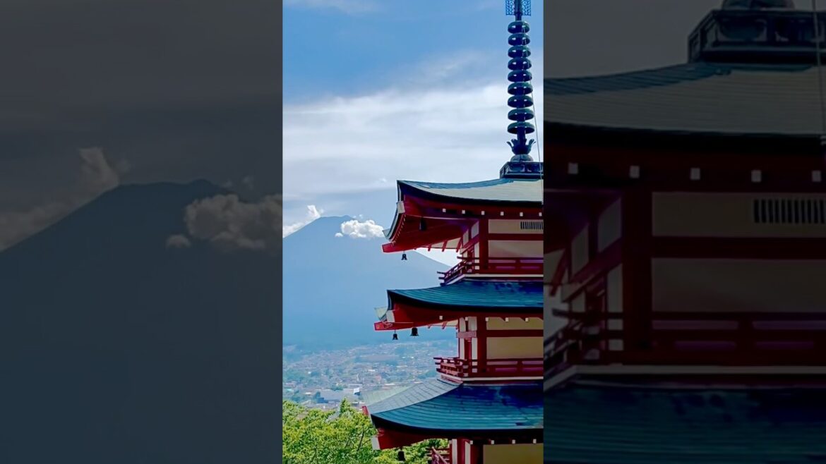Shinto shrine Arakura-Fuji-Sengen with Mt Fuji #fuji #mountfuji #pagodão #japanlife #japanvlog
