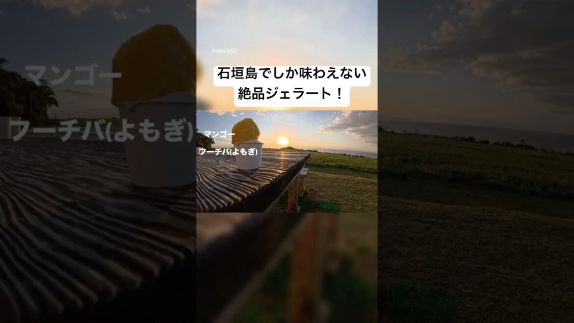 石垣島で絶景ジェラート！Sunset & Gelato in Ishigaki #夕陽 #ミルミル本舗 #gelato #travel #shorts