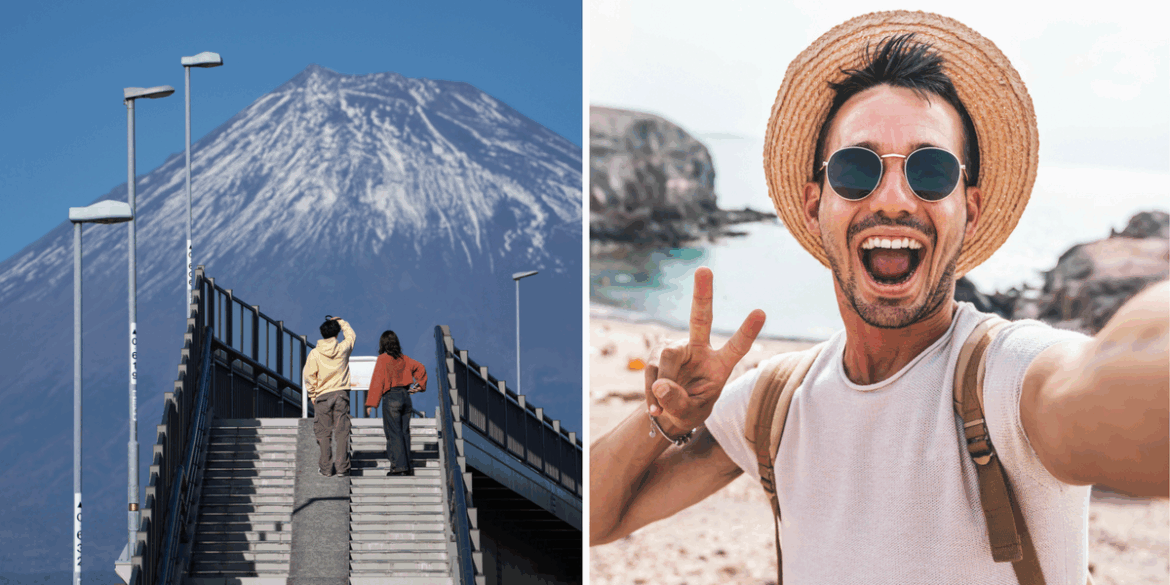 Tourists taking selfies on Mount Fuji’s ‘dream bridge’ is a huge problem – here’s why Tourists taking selfies on Mount Fuji's 'dream bridge' is a huge problem - here's why