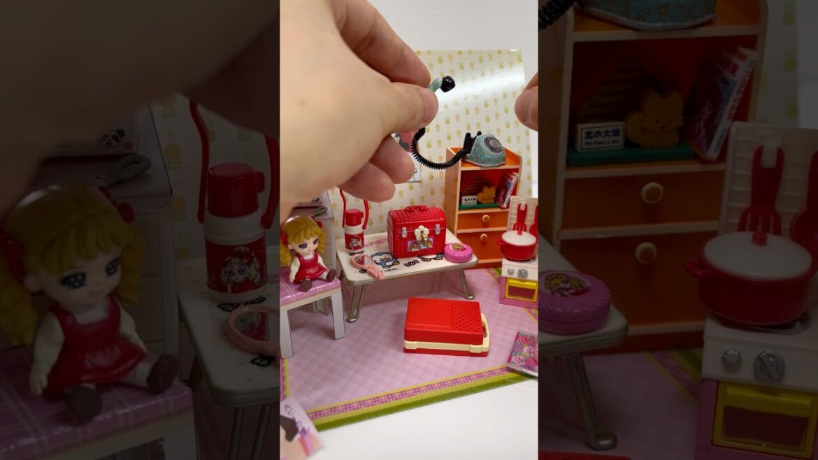 Japanese Showa Retro Nostalgic Room Re-Ment Petit Sample Rotary Dial Phone #shorts Japanese Showa Retro Nostalgic Room Re-Ment Petit Sample Rotary Dial Phone #shorts