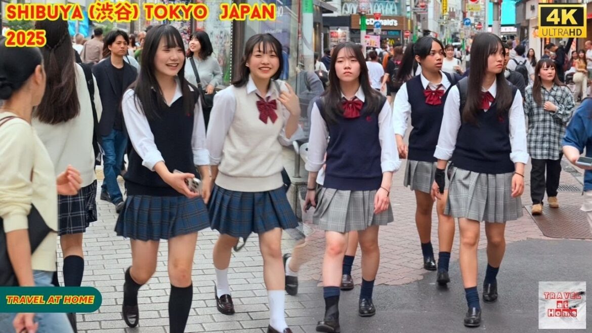 4K HDR Japan travel 2025 | Walk in Shibuya (渋谷) Tokyo Japan |  Relaxing Natural City ambience