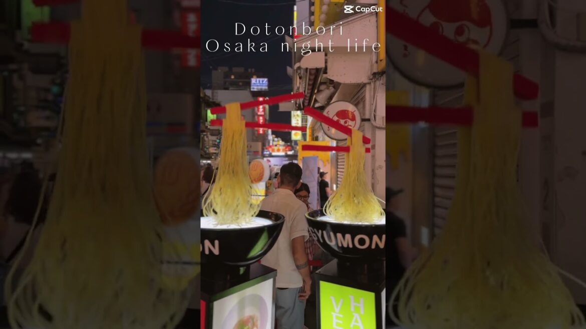 Dotonbori Night Walk, Osaka’s Brightest Streets! #travel #osaka #dotonbori