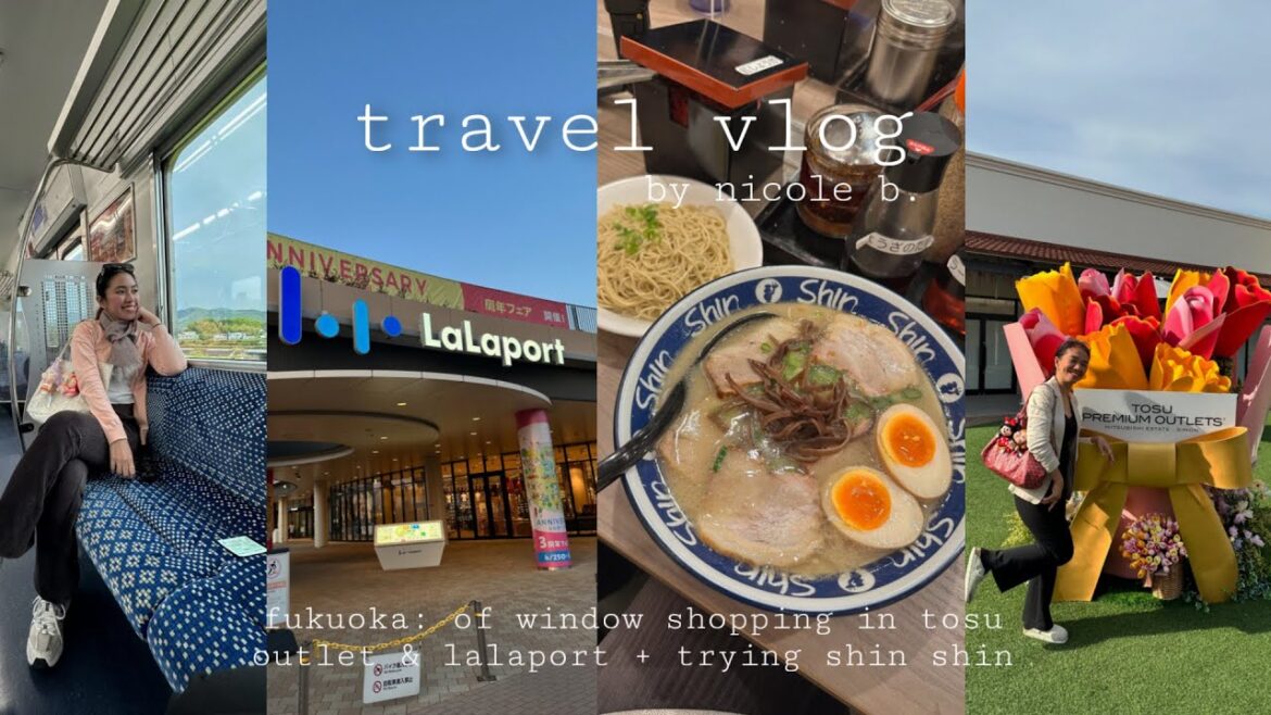 travel vlog ♡ fukuoka: of window shopping in tosu outlet & lalaport + trying shin shin | Nicole B.