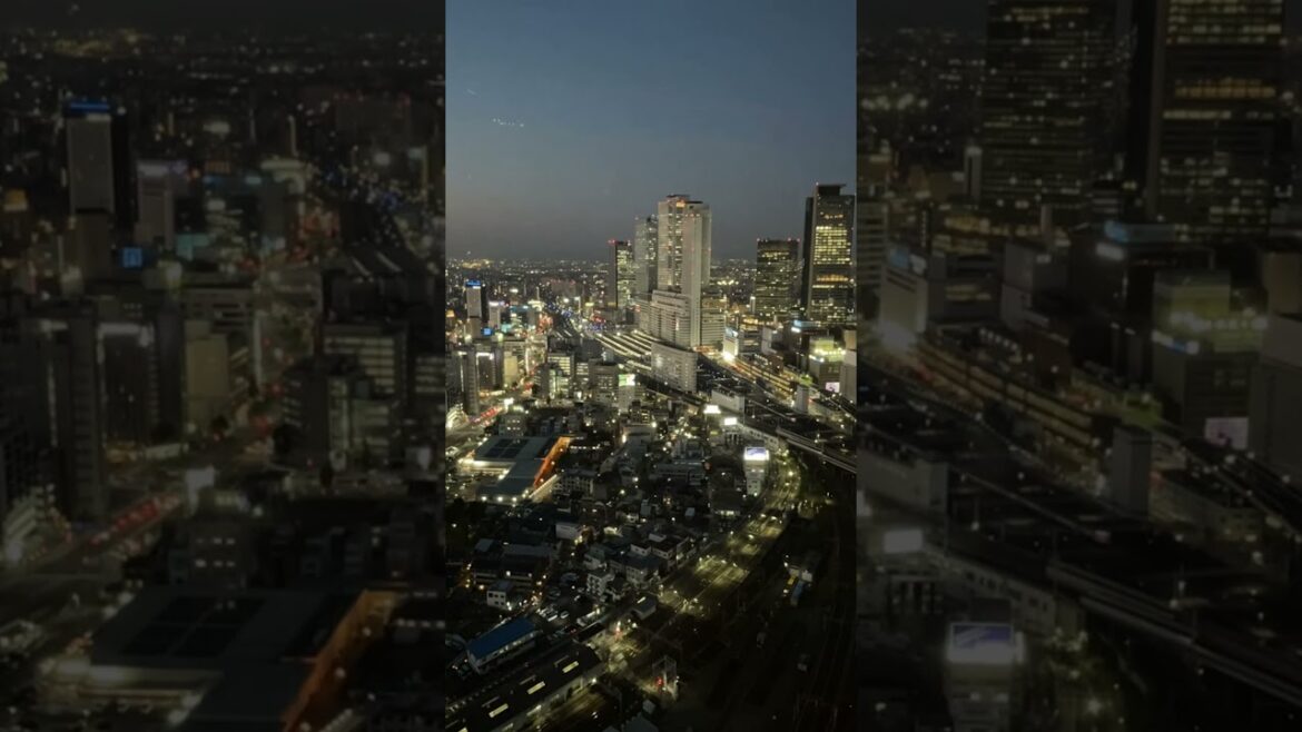 名古屋の夜景タイムラプス　#名古屋プリンスホテルスカイタワー　#ホテル #プリンスホテル #名古屋 #japantravel #鉄道 #新幹線